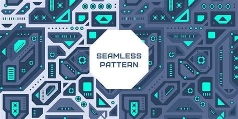 Premium Vector Seamless Robotic Pattern