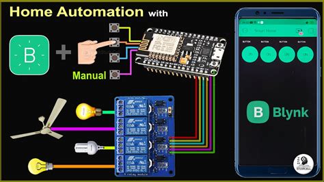 Wifi Smart Home Automation System With Manual Switches Using NodeMCU ESP Blynk IoT