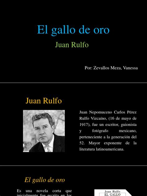 El Gallo De Oro Juan Rulfo Pdf