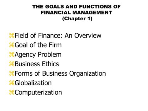 Goals Of Business Finance Ppt Businesser