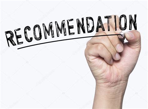 Recommendation Written By Hand Stock Photo By ©kchungtw 127388690