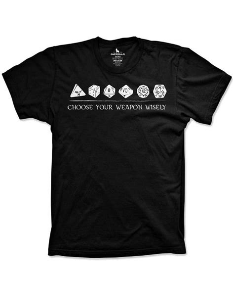 Choose Your Weapon Dice Shirt Funny Tshirts Dungeons And Dragons Shirt