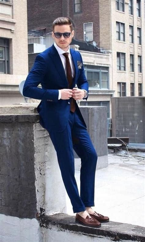 Buy Men Suits Royal Blue Suits Men 2 Piece Suit One Button Suits
