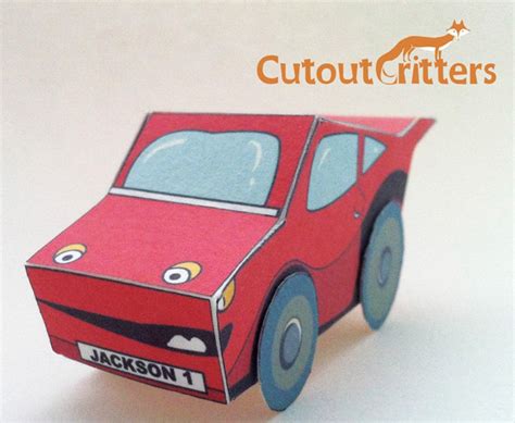 Racing Car Cutout Critters Template For A Make Your Own Etsy Ireland