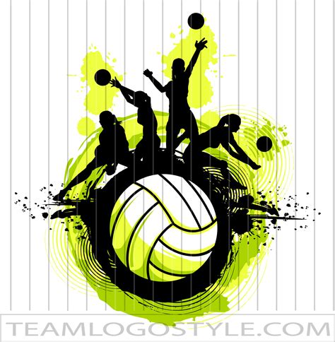 Volleyball Design Vector Format  Eps