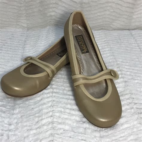 Personal Identity Shoes Earance Gold Flats With Button Strap Poshmark