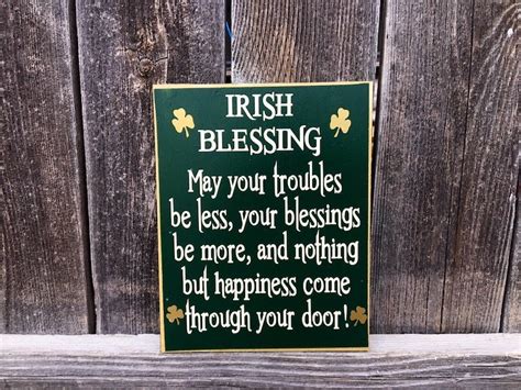 Irish Blessing St Patricks Day Wood Sign Irish Blessing Etsy