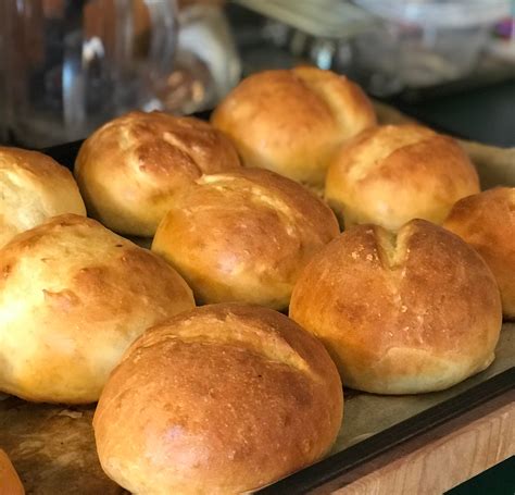 tried my hand at homemade kaiser buns obviously without a kaiser stamp dining and cooking