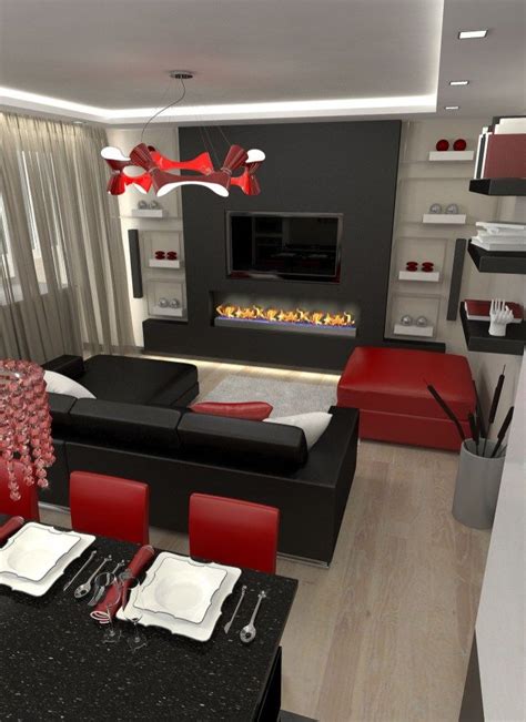 Furniture Red Living Room Decor Black Living Room Decor Black