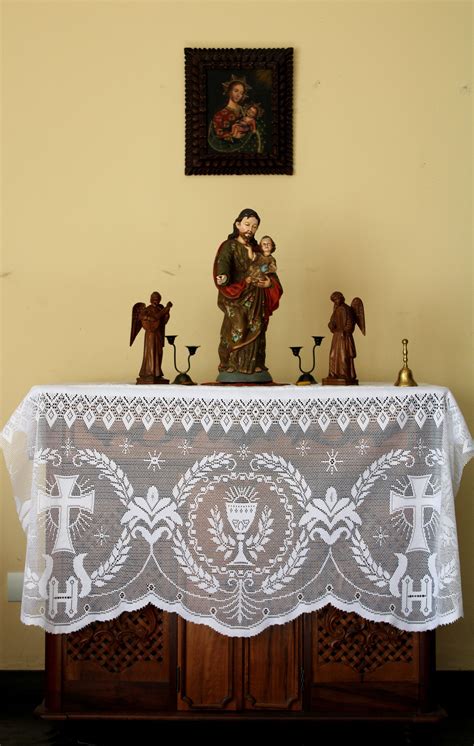 Home Altar Cloth Catholic White Liturgical Lace Cáliz Etsy