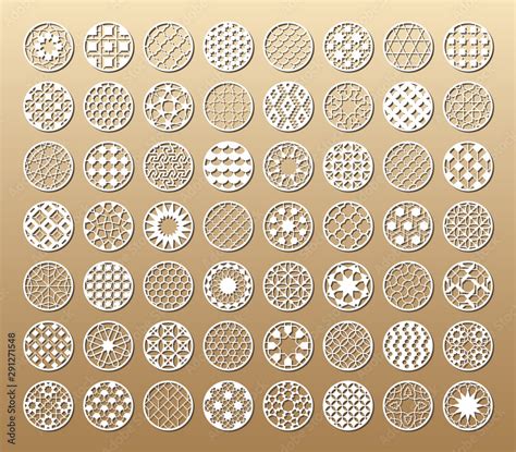 56 Laser Cut Vector Templates Cutout Circle Silhouette With Ornament
