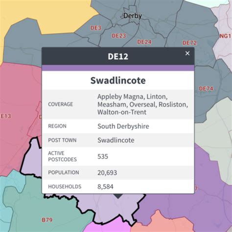 Live Example Of Postcode District Polygons Map Connected To A