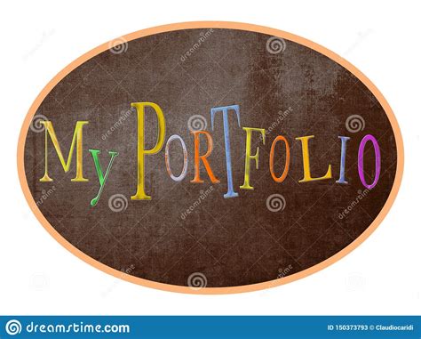 My Portfolio Lettering For Blog Shop Banners Stock Illustration