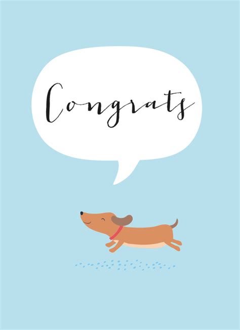 Congrats Dog By Klara Hawkins Cardly
