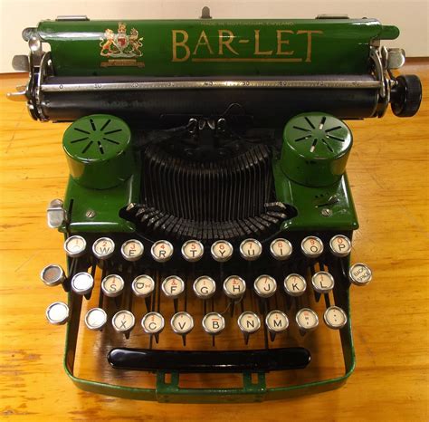 Oztypewriter Bar Let Portable Typewriter 1934 My New 8lb Green Baby