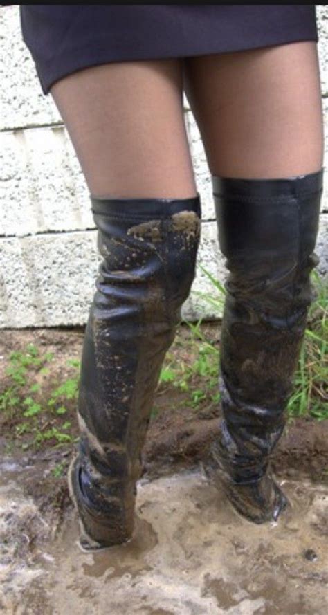 pin von miklish auf wet and muddy fun lederbekleidung hochhackige stiefel stiefel