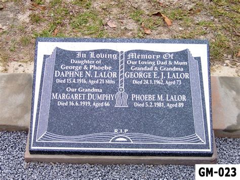 Solid granite grave marker with your name and info deeply engraved into the polished surface. Pet Grave Markers - Cat and Dog Lovers