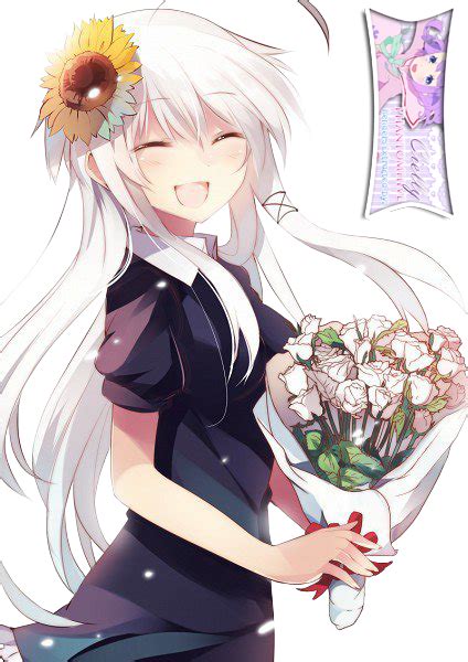 Cute Anime Girl With Bouquet Extracted Bycielly By Ciellyphantomhive On