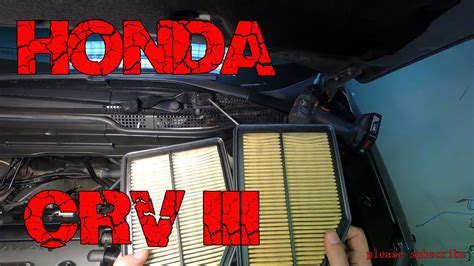 Honda Crv V Lt Olaj S Leveg Sz R Csere Oem Honda Youtube