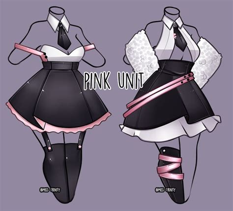 Pink Unit Outfit Adopt Close By Miss Trinity On Deviantart Drawing Anime Clothes Fashion