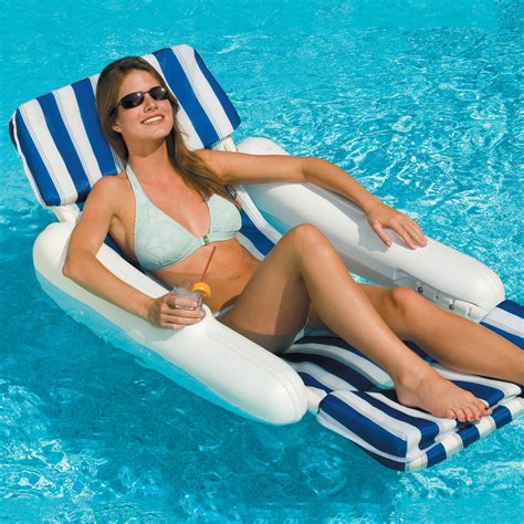 Enjoy the ultimate comfort experience in the ozark trail oversized mesh chair with cooler. Swimline Floating Swimming Pool 50" x 32" Lounge Float ...