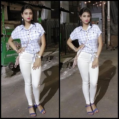 Priya Chakraborty 4 Desi Models Fashion White Jeans