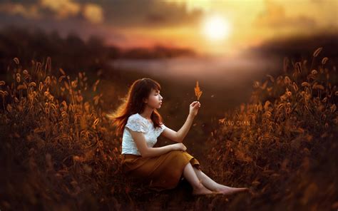 Sunset Girl Fantasy Wallpapers Hd Wallpapers Id 19489