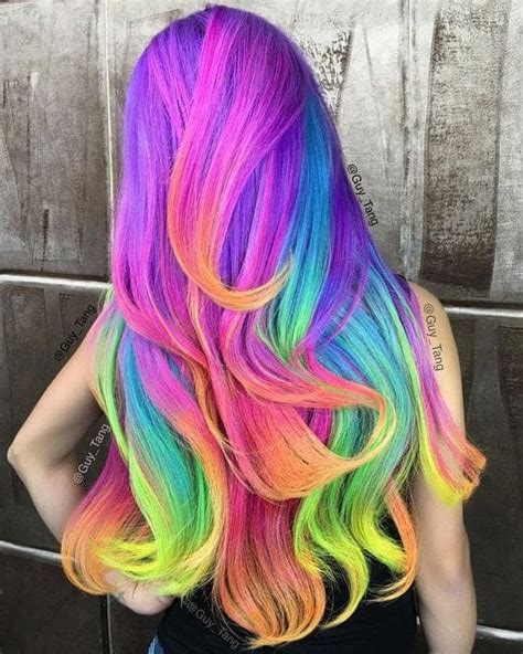 21 Fabulous Rainbow Hair Color Ideas 2018 2019 On Haircuts