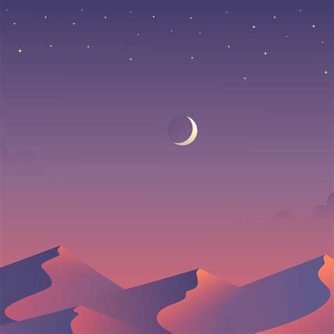 Free Download 2932x2932 Desert Nights Moon 5k Minimalism Ipad Pro