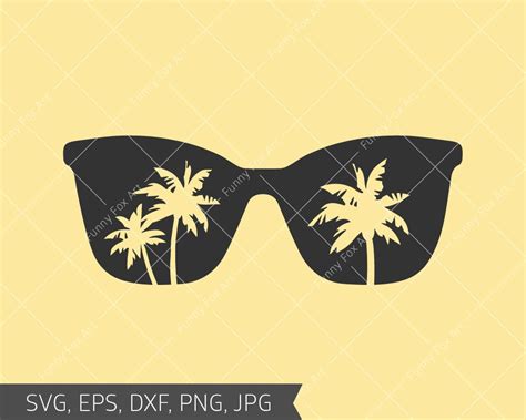 Sunglasses Svg Palm Tree Svg Ocean Svg Cut File Sunset Svg Etsy