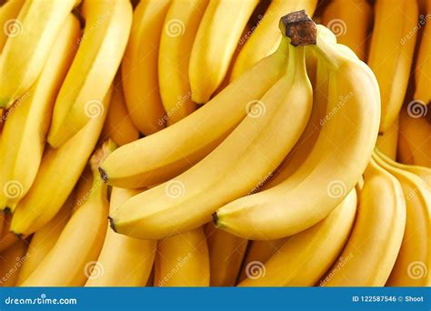 Bunch Of Fresh Bananas In The Organic Food Market Stock Photo Image
