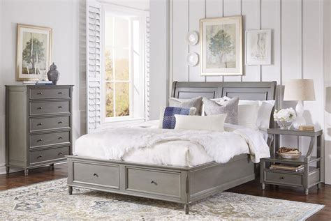 Find stylish home furnishings and decor at great prices! Avignon Storage Bedroom Set (Grey) Jofran Furniture ...