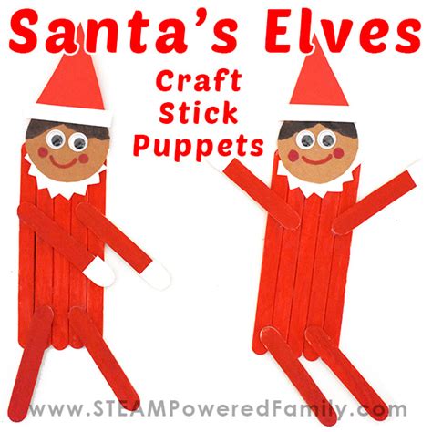 Elf Craft Stick Puppets And Holiday Storytelling Activity