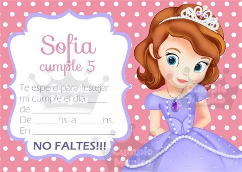 Tarjetas De Cumpleaños De La Princesa Sofia Para Imprimir Gratis