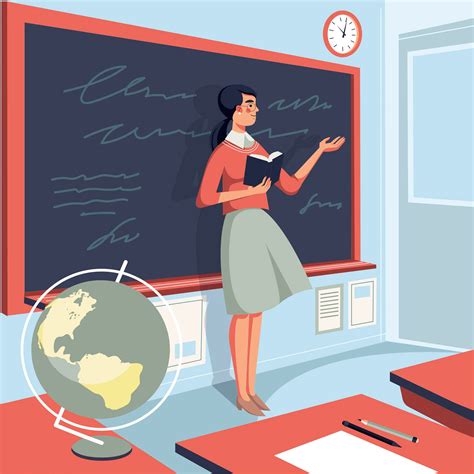 School Teacher Illustration On Behance In 2020 Teachers Illustration