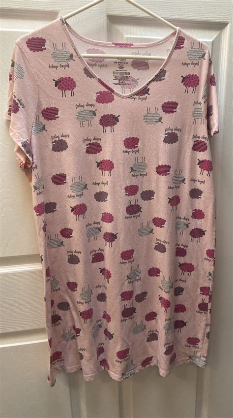 Secret Treasures Womens Sheep Nightshirt Nightgown Size 1416 Large