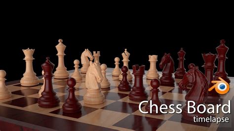 Blender 3d Chess Board Modelingsculpting Timelapse Youtube