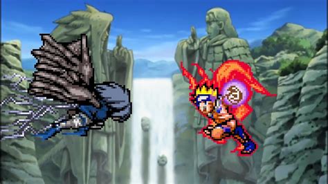 Naruto Vs Sasuke Pelea Completa Original Version Sprites Youtube