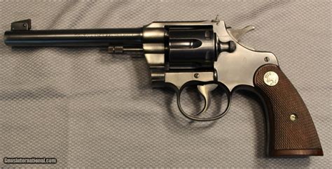 Colt Officers Model 22 Lr Blue 6 Barrel Revolver