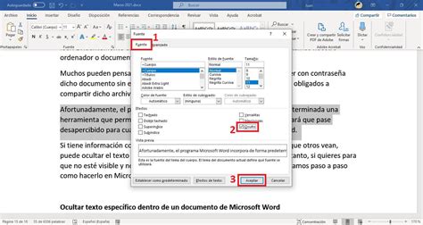 Como Ocultar Texto En Un Documento De Microsoft Word