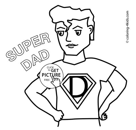 Maybe you would like to learn more about one of these? Super Father's Day coloring pages for kids, Super Dad ...