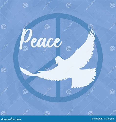 Pigeon Of Peace Flat Vector Illustration On White Backgroundvector