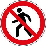 Gratis clip art illustrationen zum downloaden und ausdrucken. "Verbotsschild Kein Durchgang Zutritt verboten Zeichen ...
