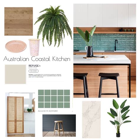 Australian Coastal Dream Brief Kitchen Interior Design Mood Board By