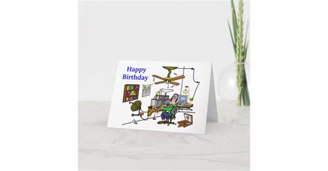 Ham Radio Man Cave Birthday Card Customize It