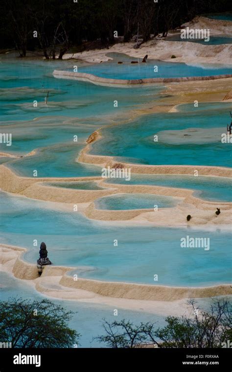 Jiuzhaigou National Park Water Trees And Mountains Stock Photo Alamy