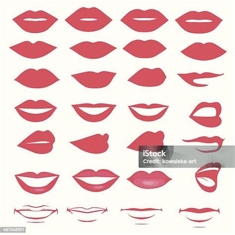 Bibir Dan Mulut Vektor Siluet Ilustrasi Stok Unduh Gambar Sekarang