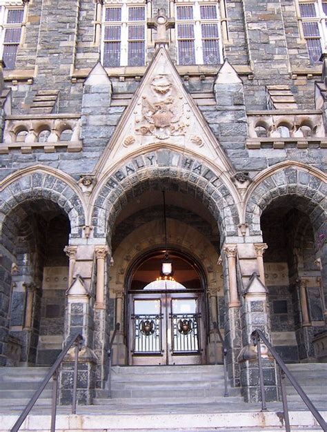 Washington Dc Georgetown University Healy Hall Entrance A Photo On