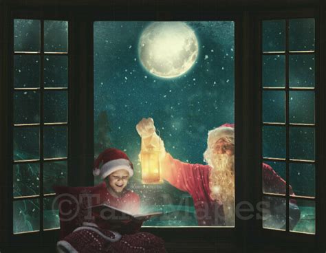 Christmas Window Santa Looking In Window Christmas Window Seat Digital
