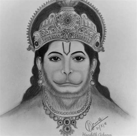 Pencil Hanuman Ji Sketch Easy Coloring Earth